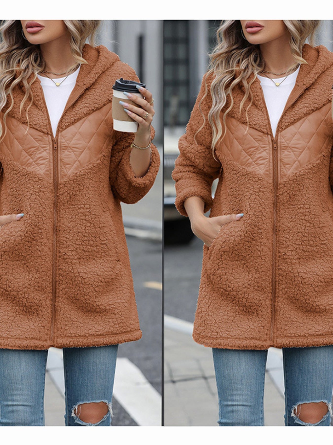 Plush Hooded Jacket