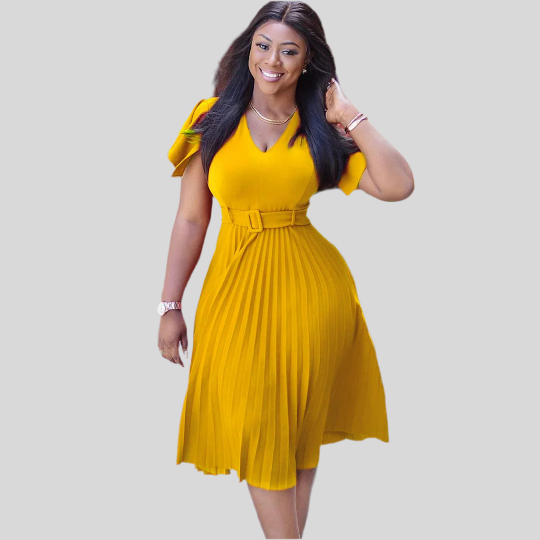 Flying Sleeve Pleated Dress