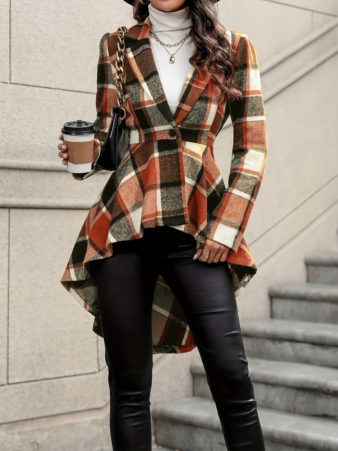 Elegant Plaid Jacket
