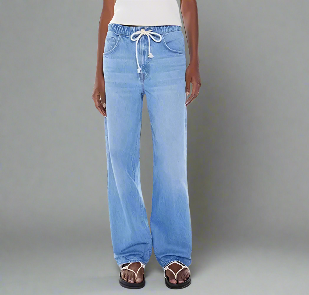 Drawstring Denim Jeans