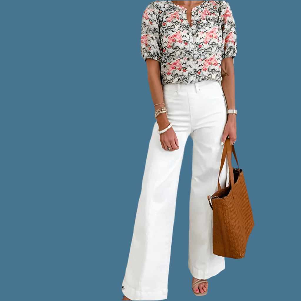 Wide Leg Stretch Jeans