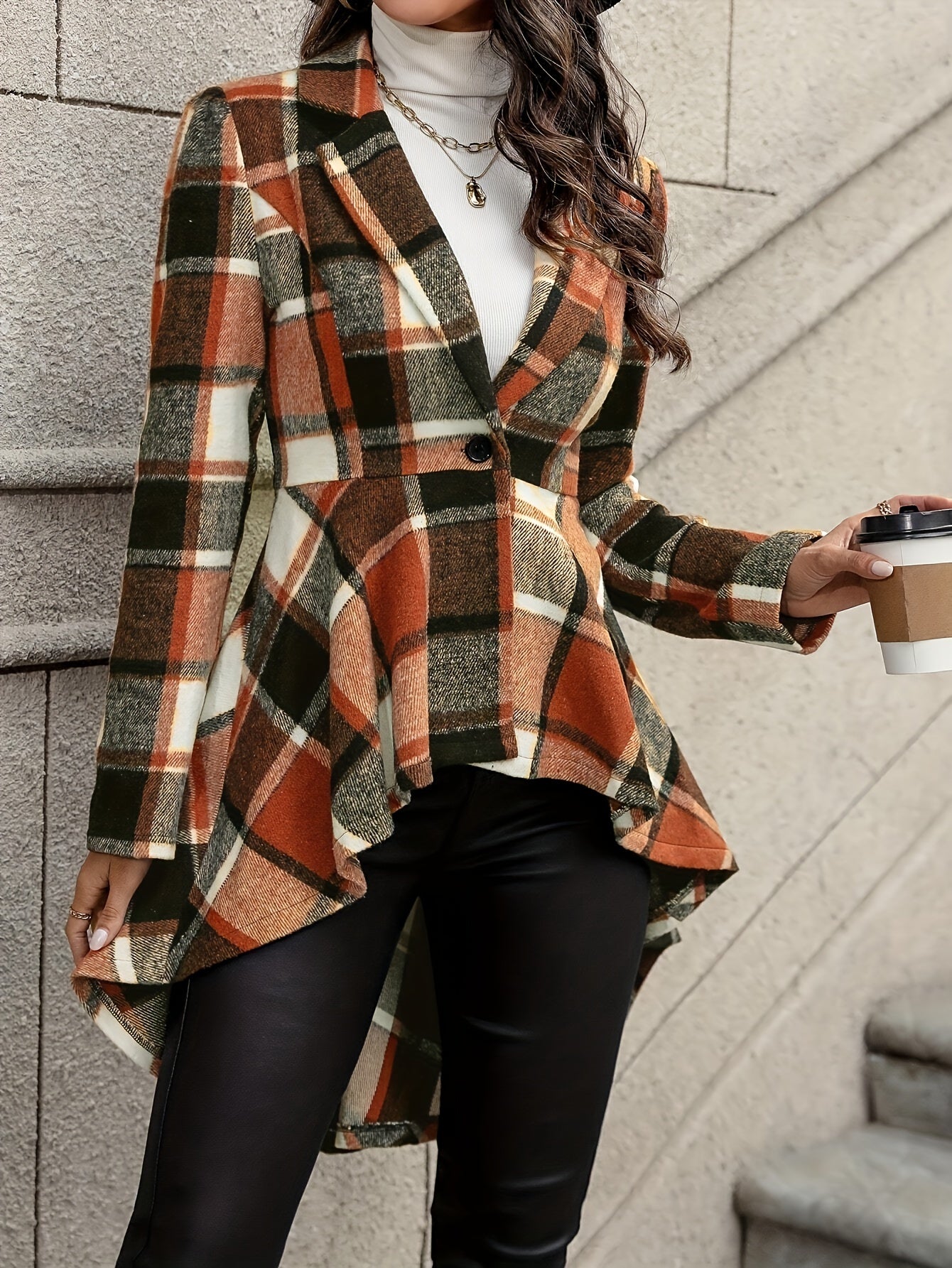 Elegant Plaid Jacket