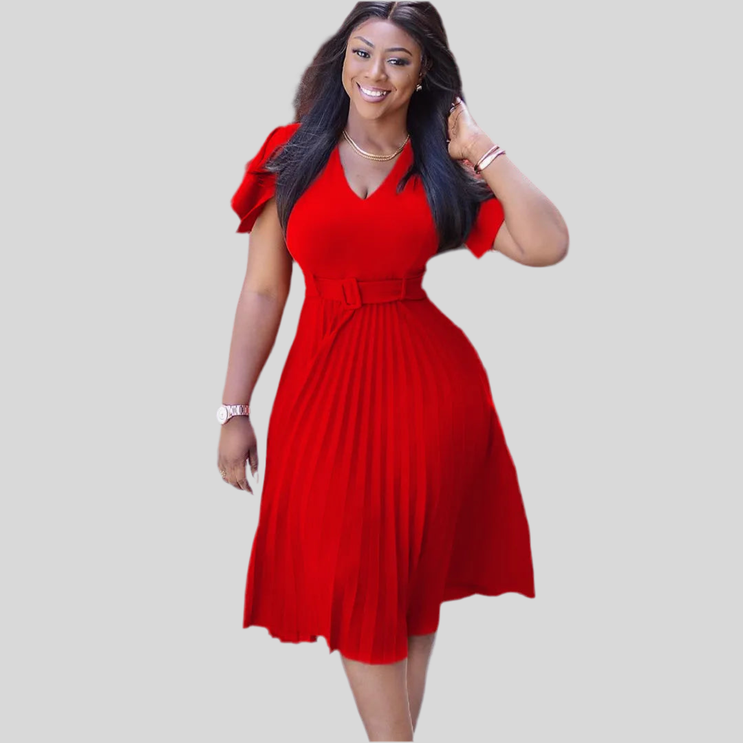 Flying Sleeve Pleated Dress