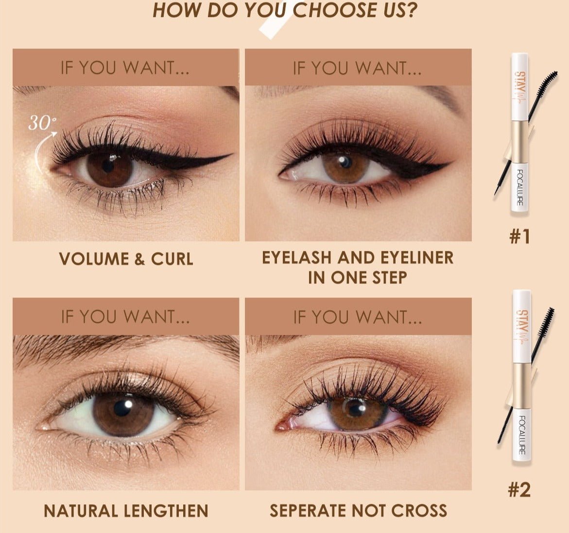 2 In 1 Black Mascara Growth Enhancer