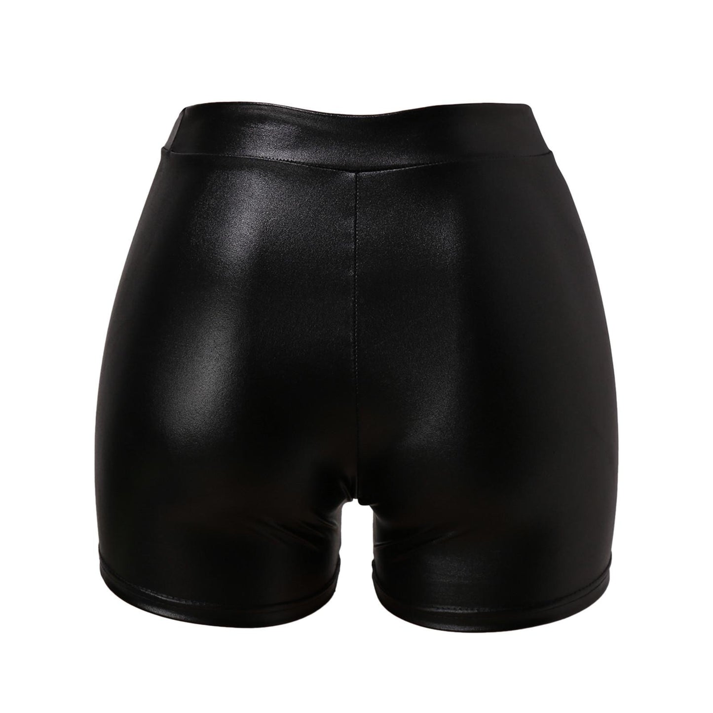 High Waist Leather Shorts