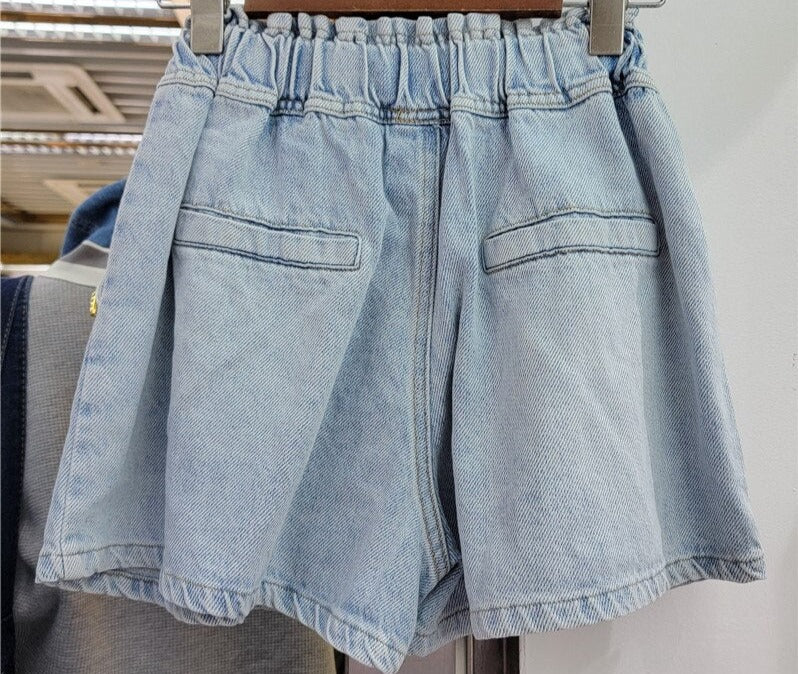 Beaded Denim Shorts