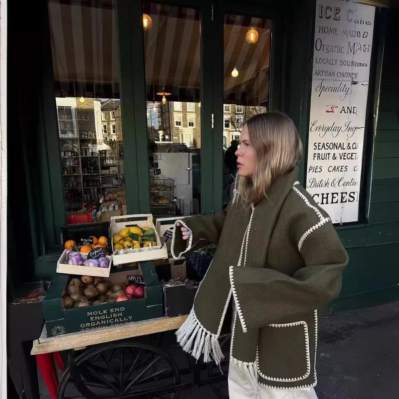 Scarf Collar Coat