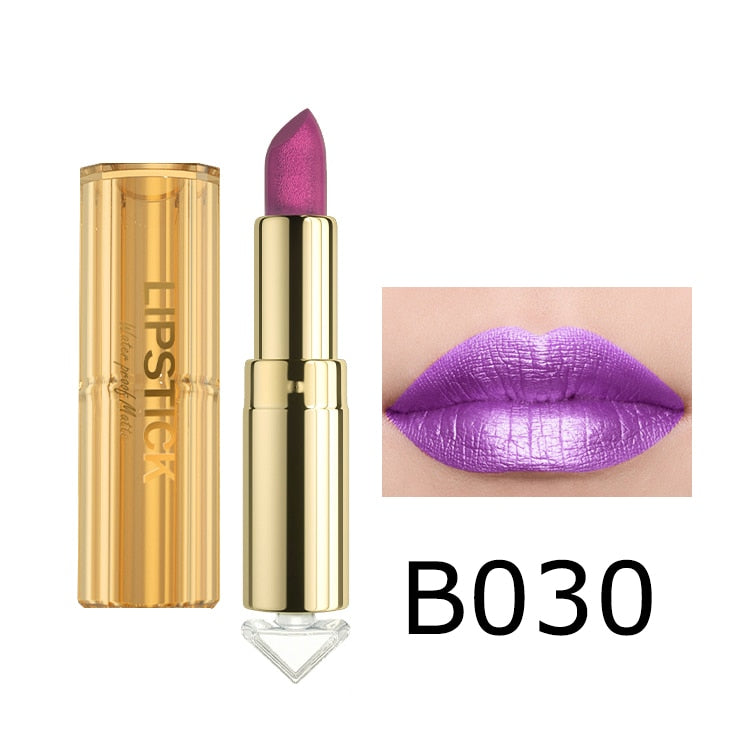 Metallic Matte Glitter Lipstick