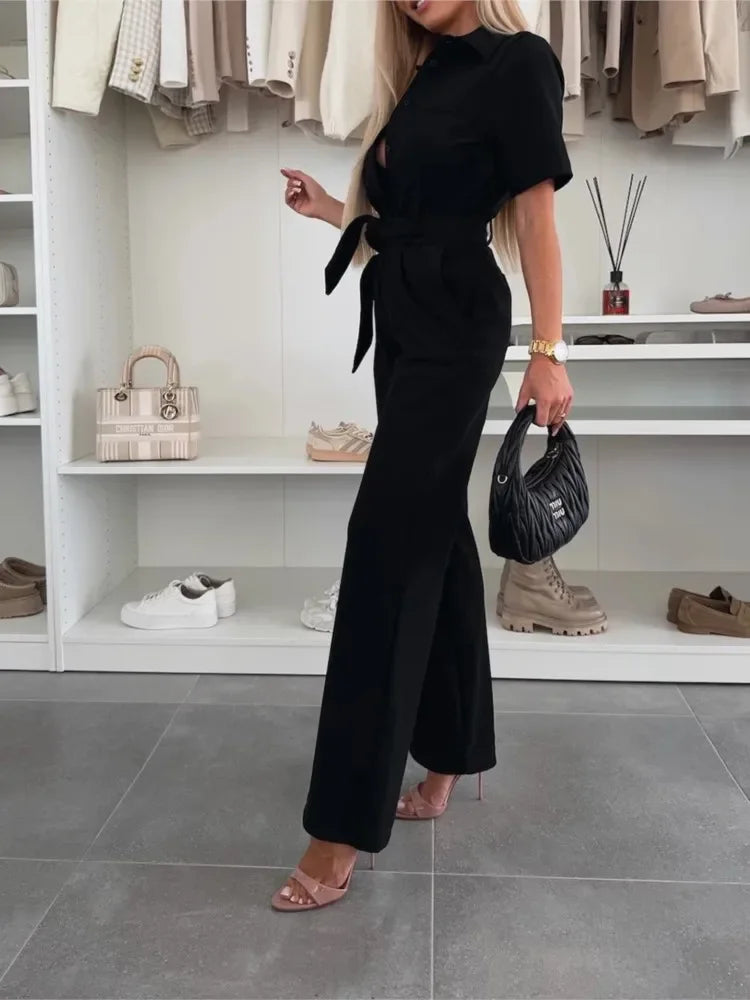 Fashion Short-sleeved Jumpsuit