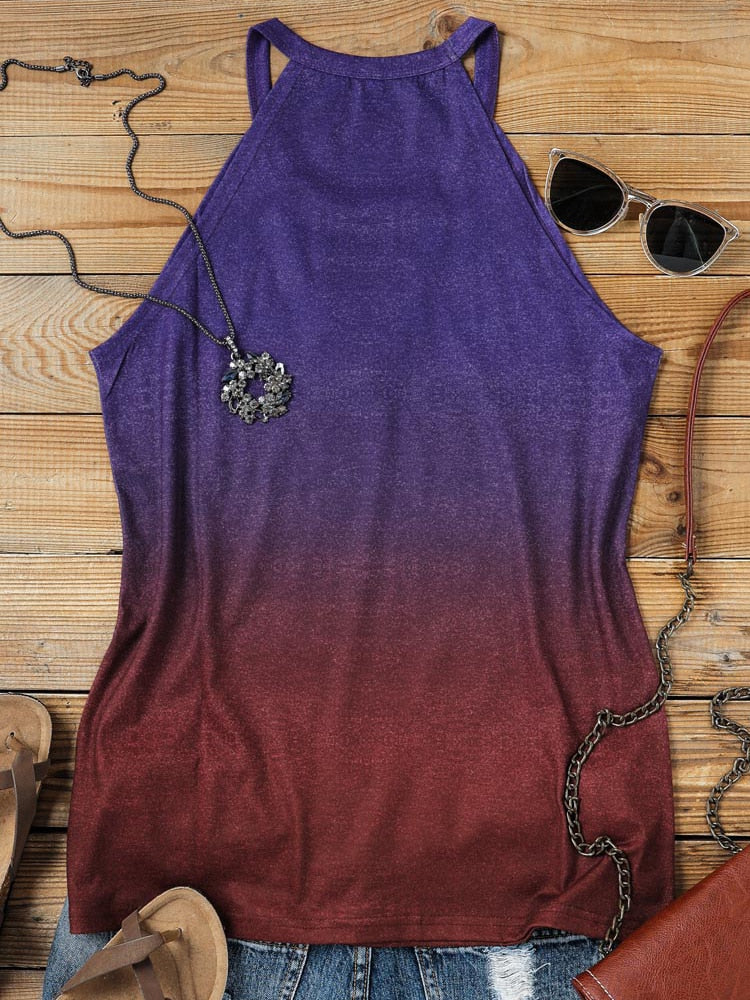 Gradient Keyhole Top