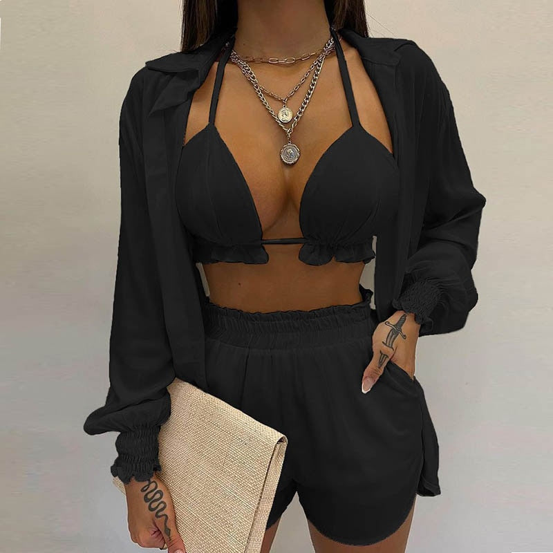 Cardigan Blouse Set