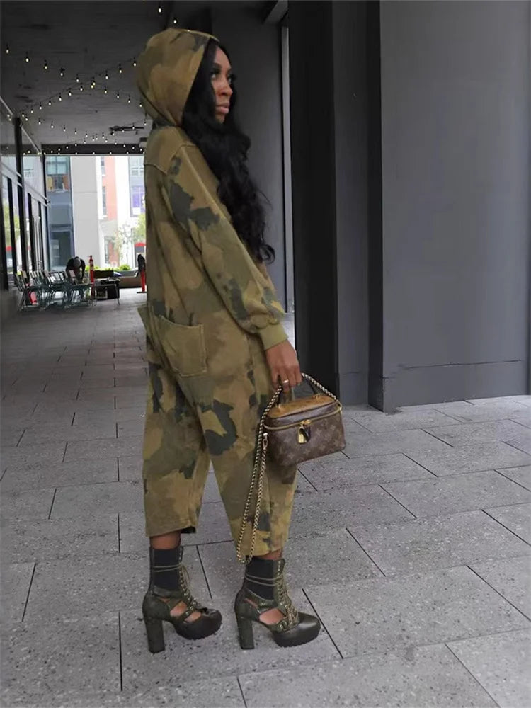 Camouflage Cargo Jumpsuit