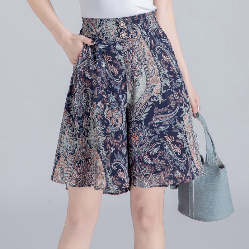 Chiffon Wide Leg Shorts