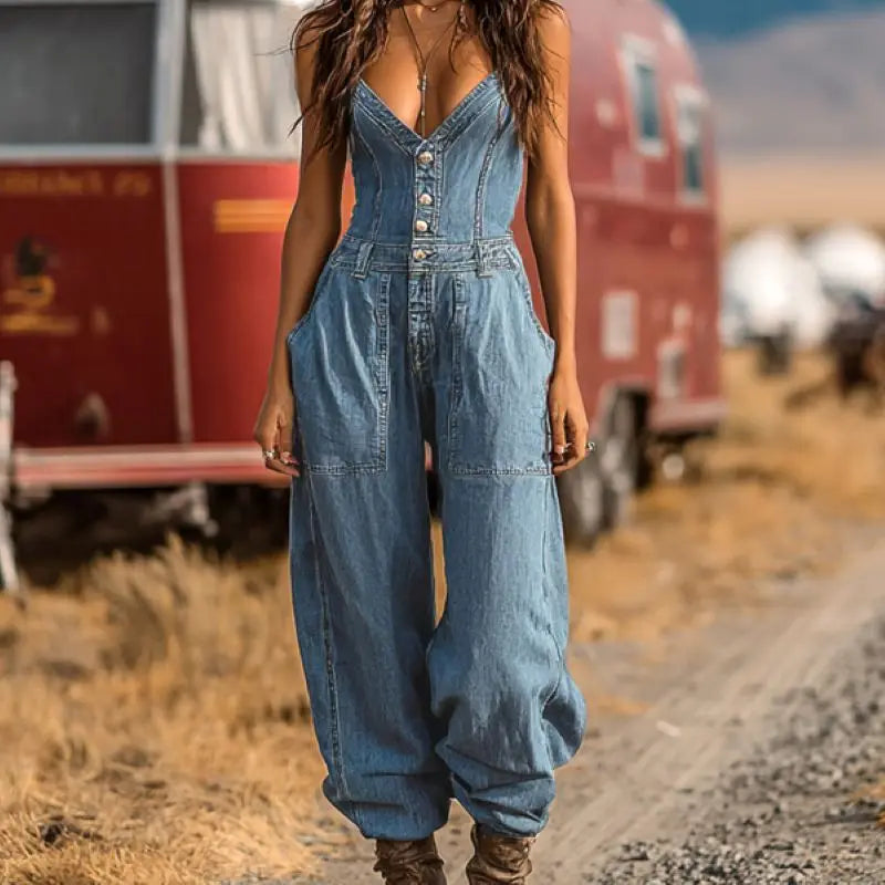 Vintage Denim Jumpsuit