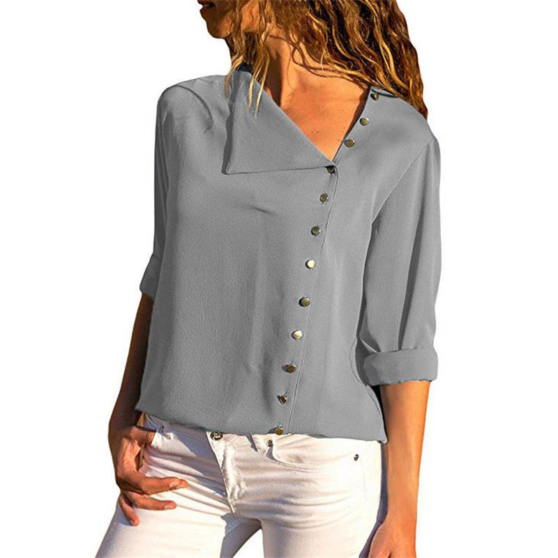 Skew Collar Blouse