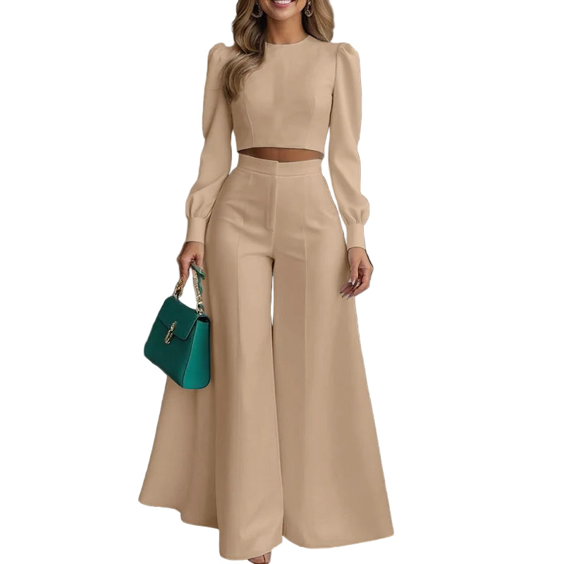 Cropped Top Wide Leg Set
