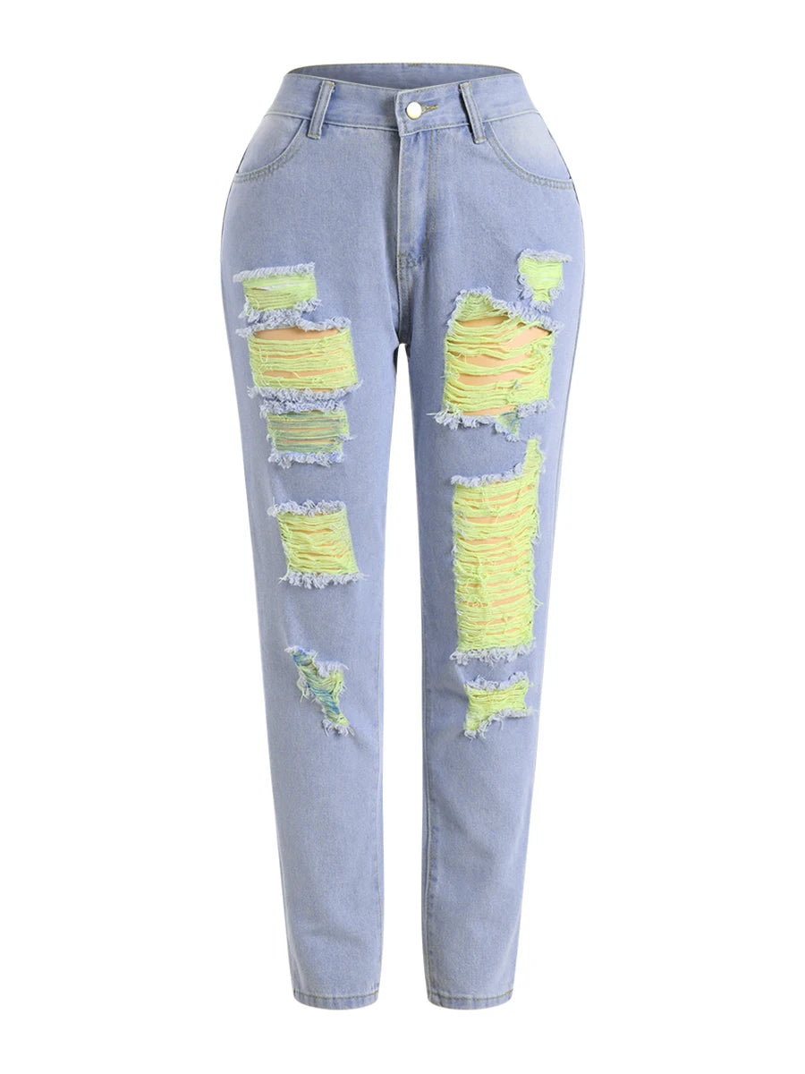 Ripped Skinny Denim Jeans