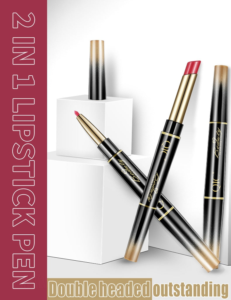 2 IN 1 Lip Liner & Lipstick Pencil
