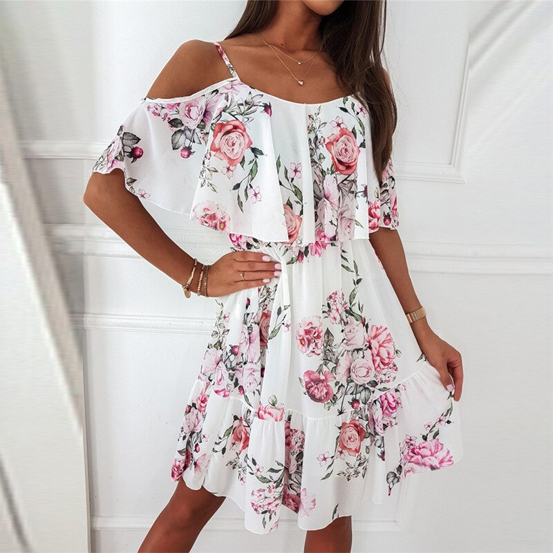Flower Mini Dress