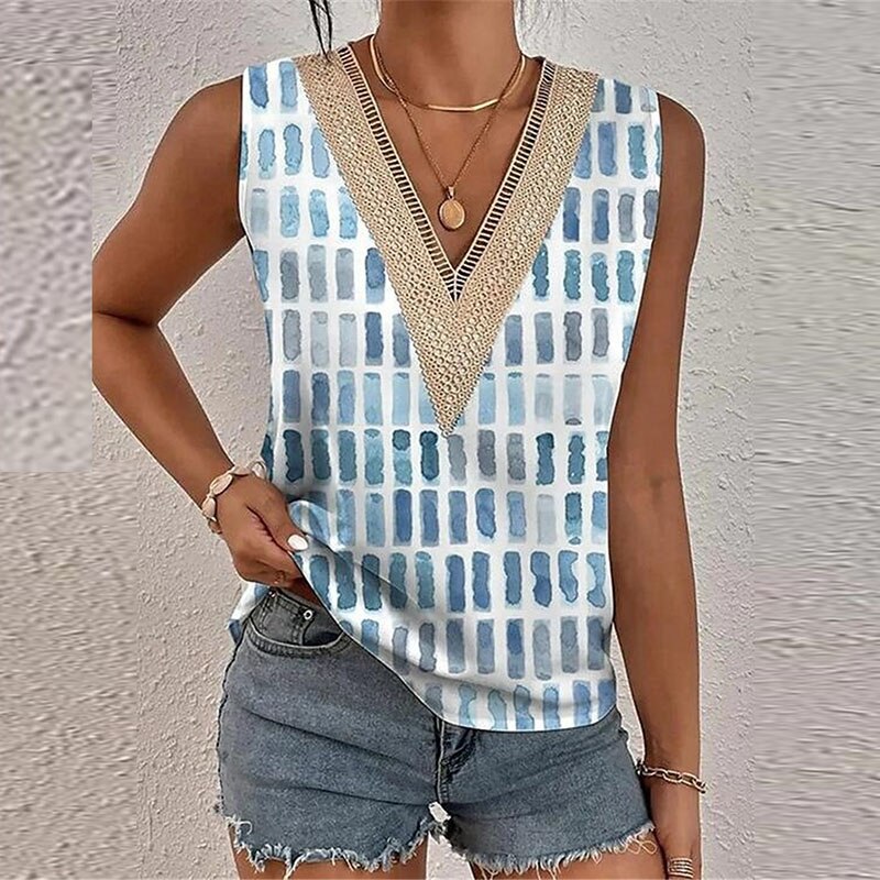 Contrast Stich Tank Top