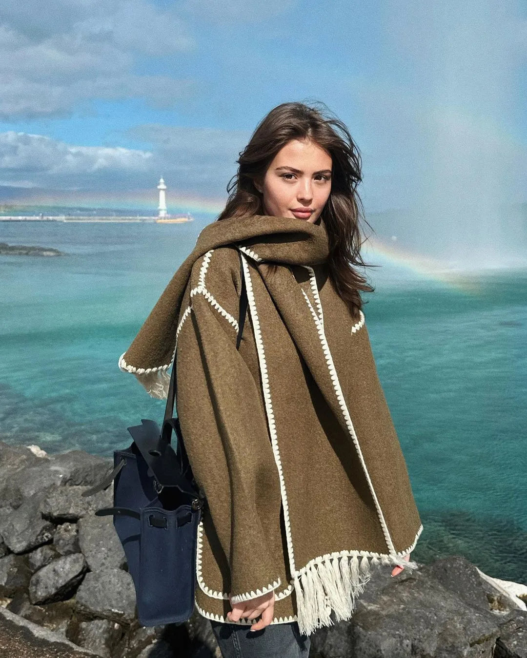 Scarf Collar Coat