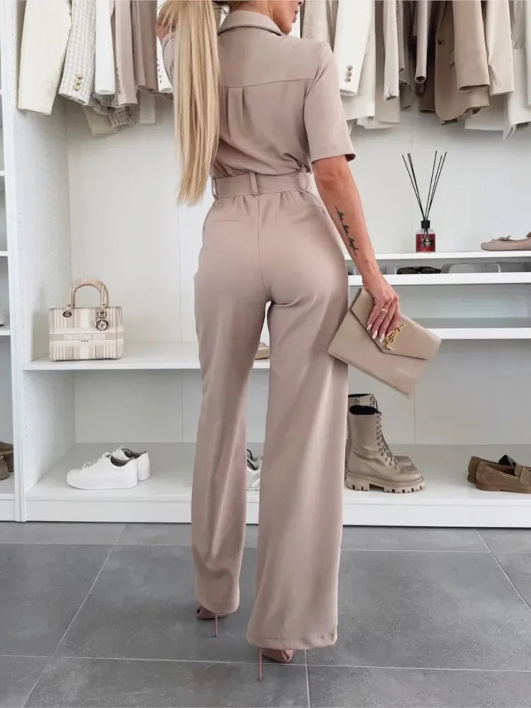 Fashion Short-sleeved Jumpsuit