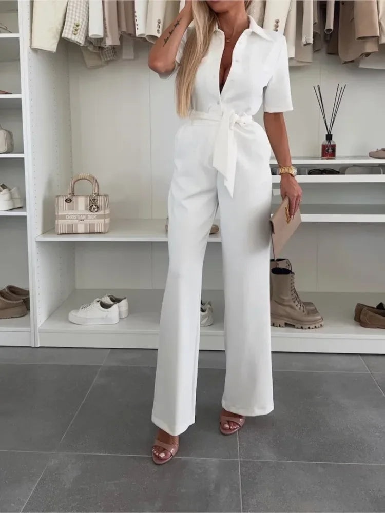 Fashion Short-sleeved Jumpsuit