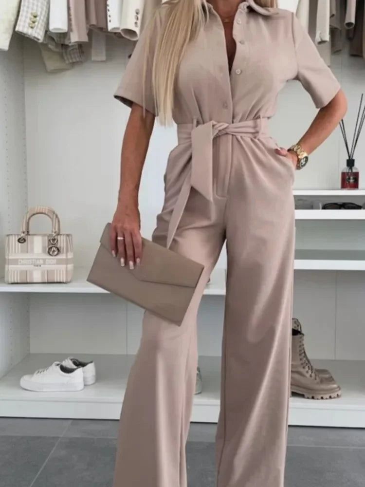 Fashion Short-sleeved Jumpsuit