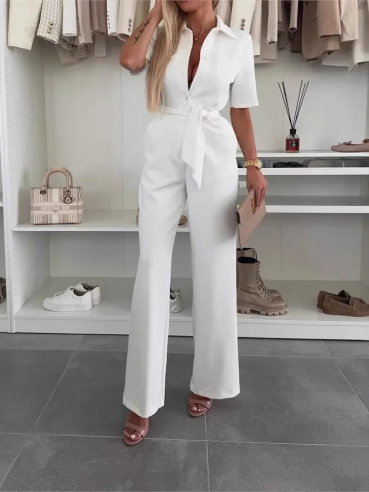 Fashion Short-sleeved Jumpsuit