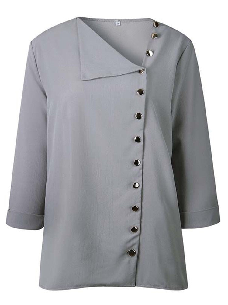 Skew Collar Blouse