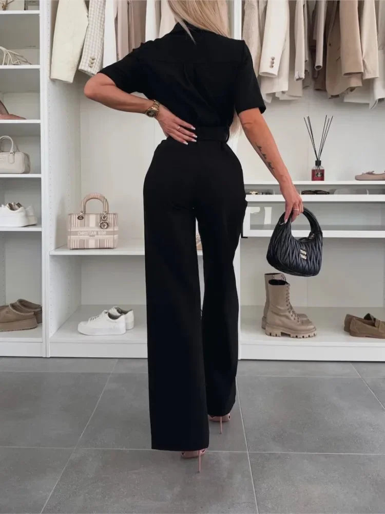 Fashion Short-sleeved Jumpsuit