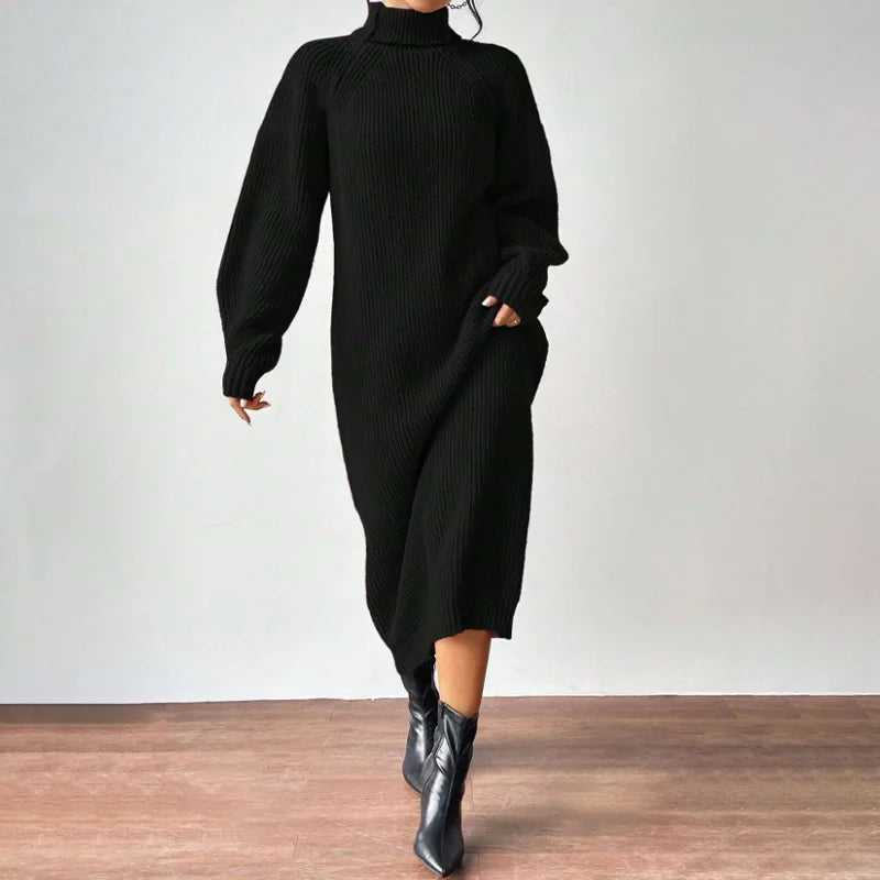 Turtleneck Long Dress