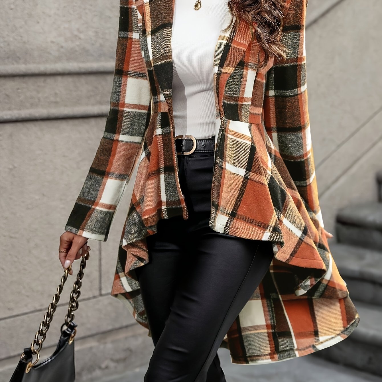 Elegant Plaid Jacket