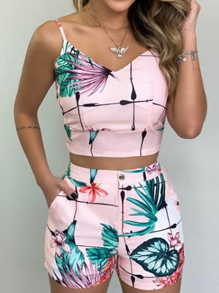 Spaghetti Strap Crop Sets