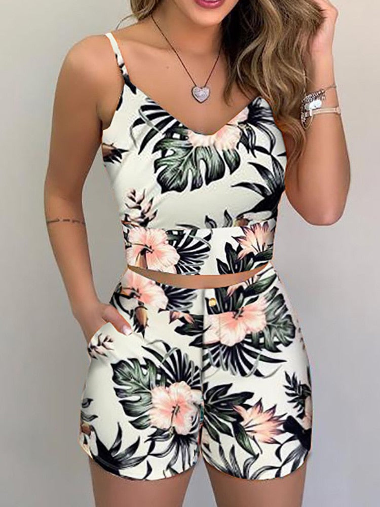 Spaghetti Strap Crop Sets