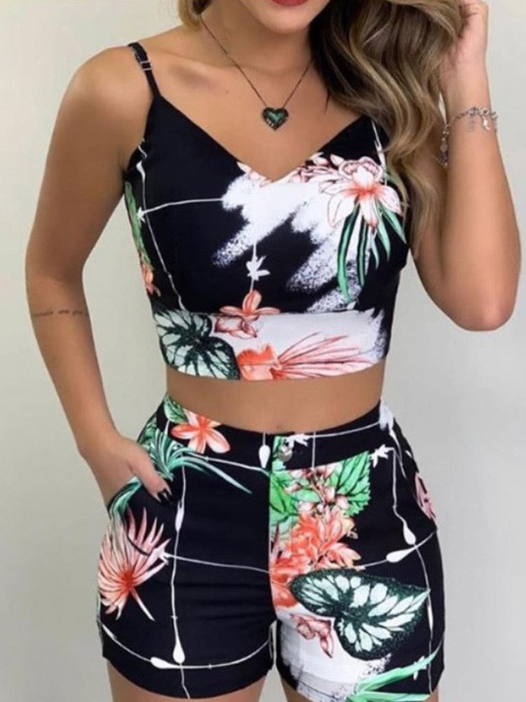 Spaghetti Strap Crop Sets