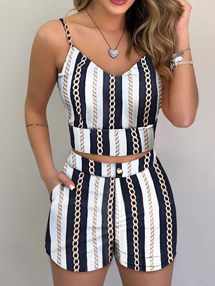 Spaghetti Strap Crop Sets