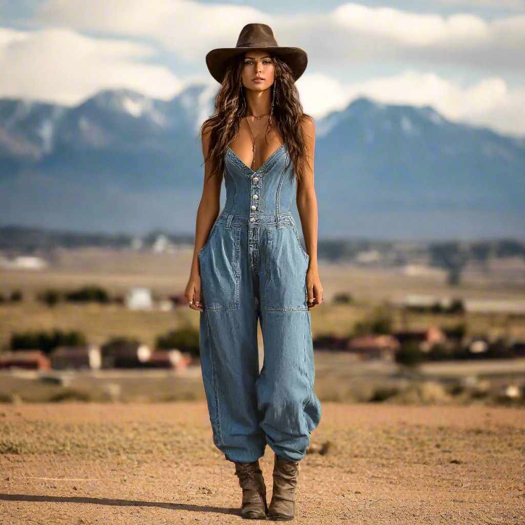 Vintage Denim Jumpsuit