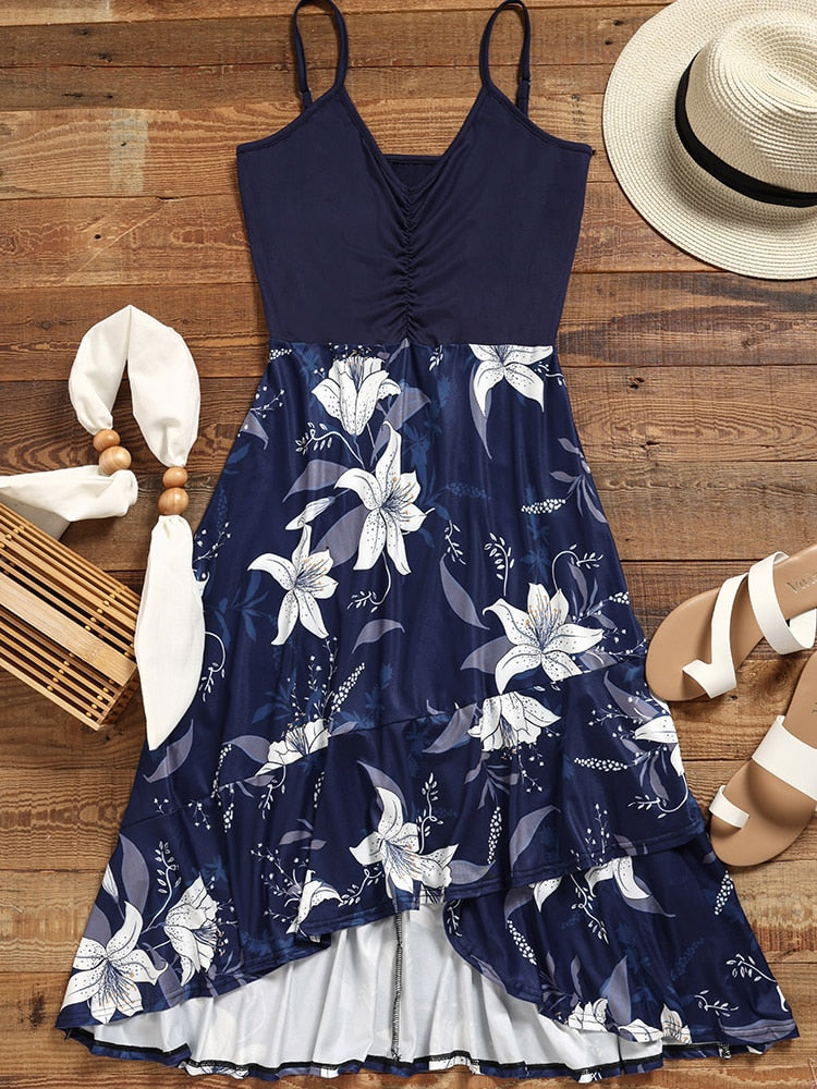 Floral Asymmetrical Sundress