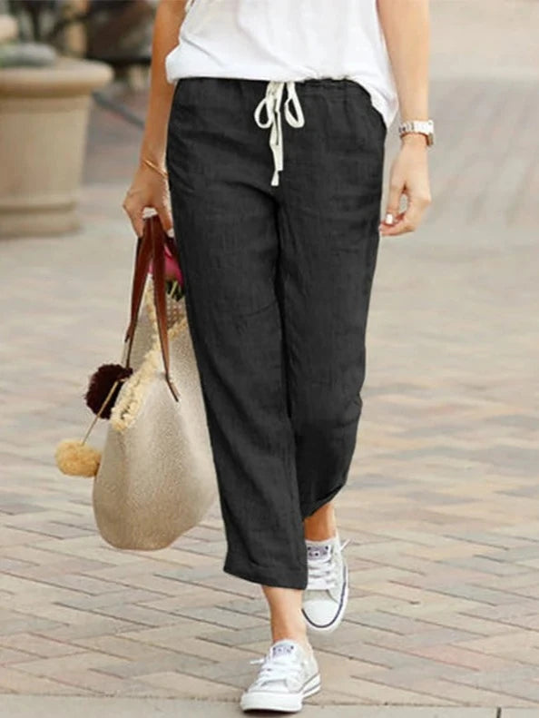 Ankle-Length Cotton Pants