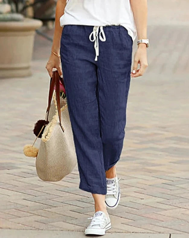 Ankle-Length Cotton Pants