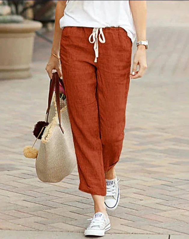 Ankle-Length Cotton Pants