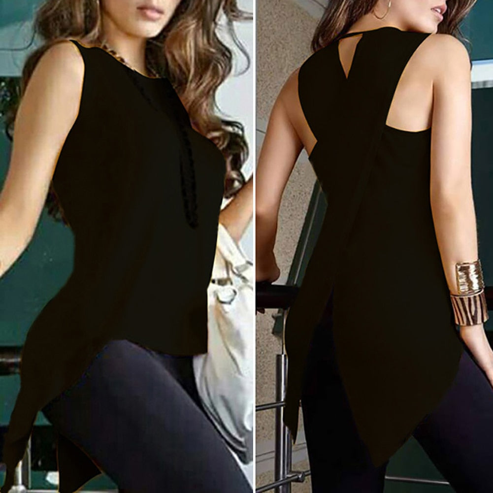 Cross Irregular Tank Top