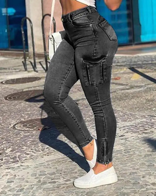 Cargo Style Skinny Jeans