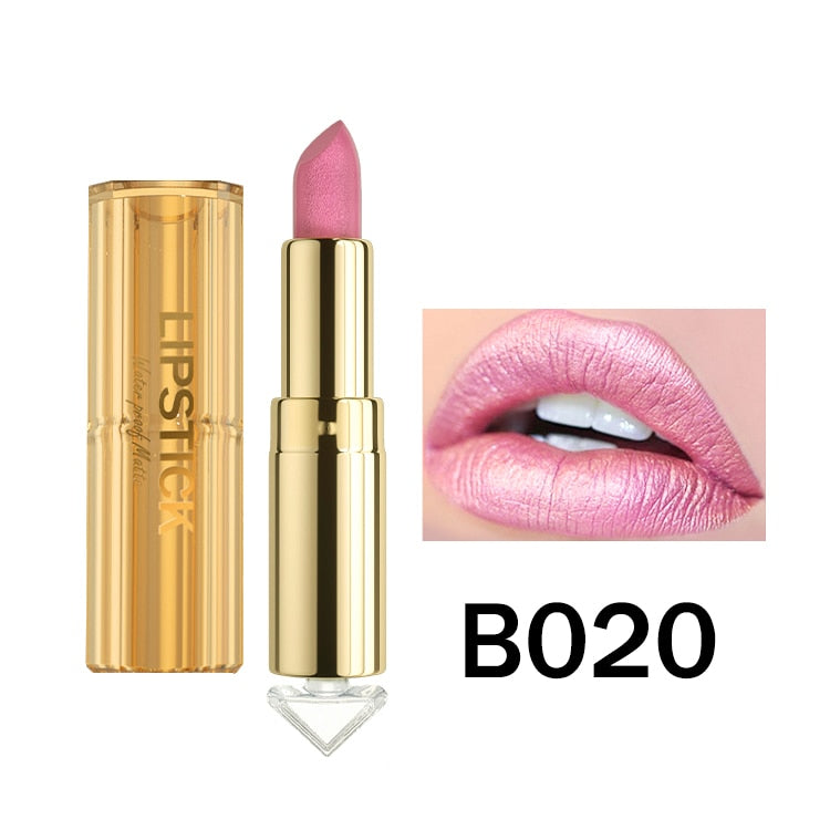 Metallic Matte Glitter Lipstick