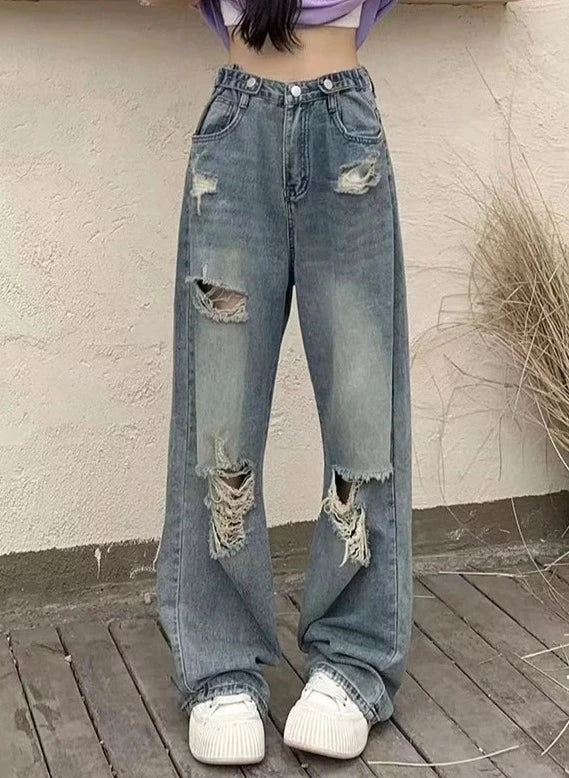 Loose Fit High Waist Jeans