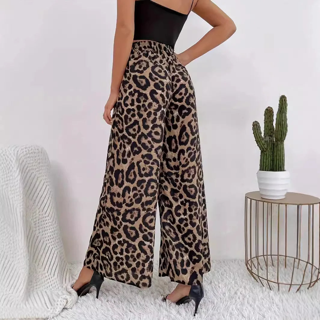 Wide Leg Leopard Pants