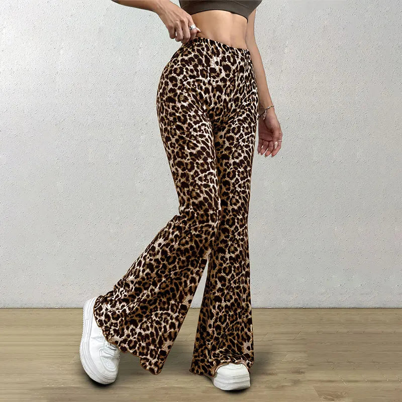 Leopard Print Flare Leggings