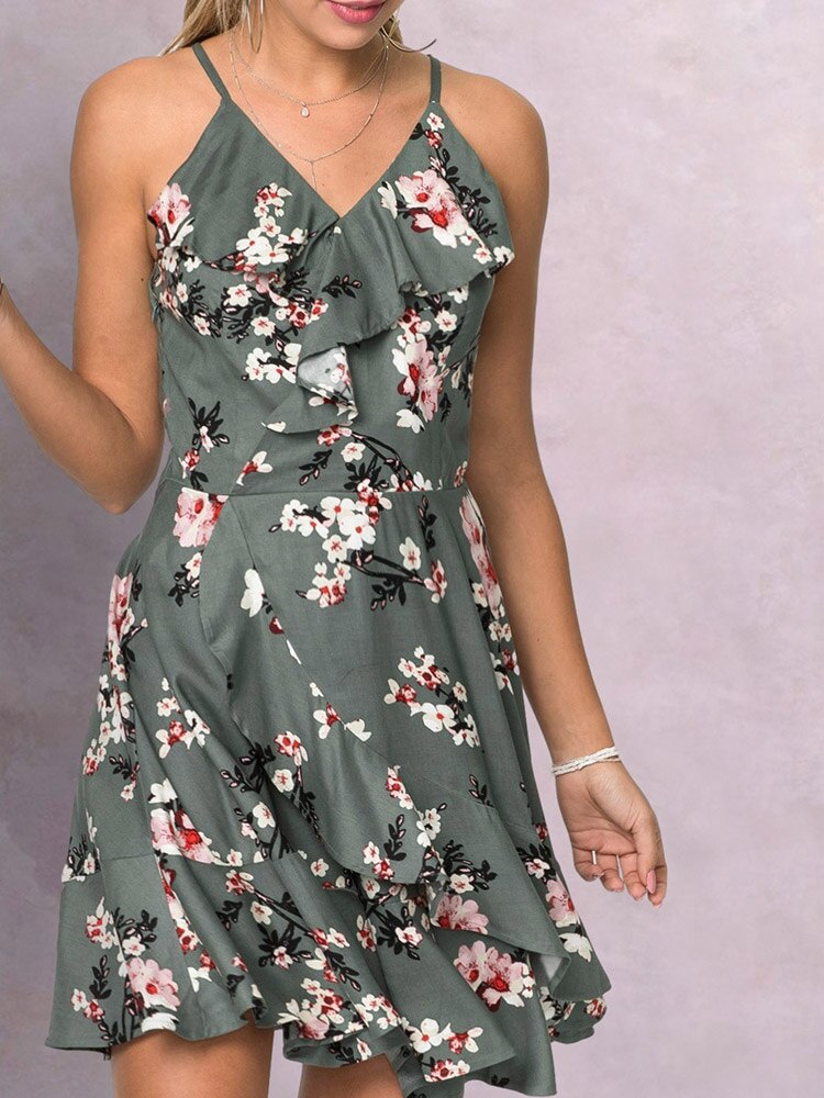 Floral Ruffled Dress