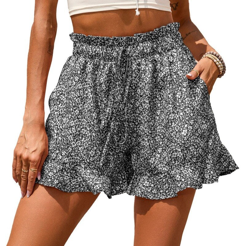 Ruffle Floral Shorts